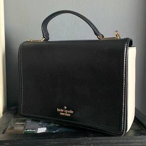 Kate Spade Handbag Crossbody Bag Purse- Black & Cream